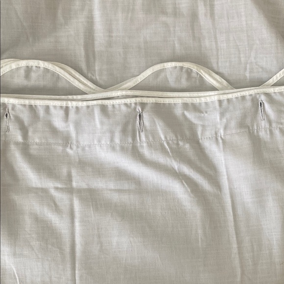 West Elm White Shower Curtain Minimalist Design - Picture 4 of 5